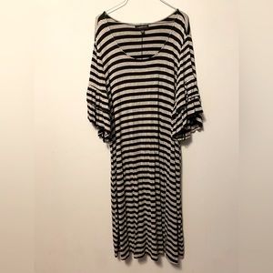 Lane Bryant T-shirt dress grey and black striped size 22/24